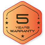 5 years warranty